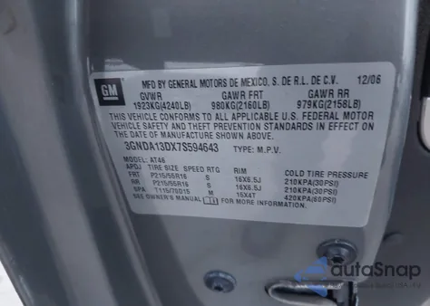 2007 Chevrolet Hhr Ls from USA, damaged, VIN 3GNDA13DX7S594643